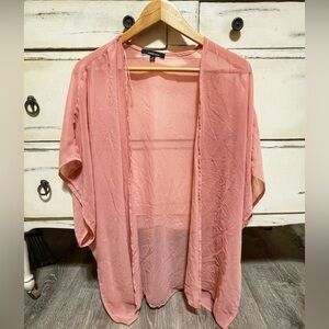 Sale!! Ambiance Soft Pink Sheer Cardigan